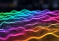 Colorful digital representation featuring a wavy pattern composed Royalty Free Stock Photo