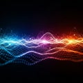 Resembles a dynamic sound wave or data visualization, reflecting abstract, Royalty Free Stock Photo