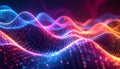 Colorful Digital Waveforms and Data Visualization Background Royalty Free Stock Photo