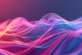 Vibrant abstract digital waves with dynamic flow. Neural network AI generated Royalty Free Stock Photo