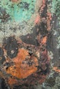 Colorful dilapidated wall textured grunge background