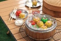 Colorful Dimsum Dumpling Chinese Siew May Royalty Free Stock Photo