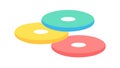 Colorful Disc Stack Icon: Media, Data Digital Storage, vector design Generative AI Royalty Free Stock Photo