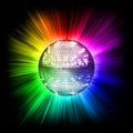 Colorful disco ball