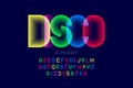 Colorful disco style font