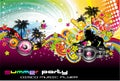 Colorful Discoteque Flyer Royalty Free Stock Photo