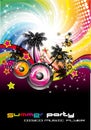 Colorful Discoteque Flyer Royalty Free Stock Photo