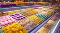 Colorful Display of Indian Sweets