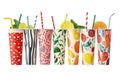 Colorful Disposable Drinking Tubes Collection Royalty Free Stock Photo