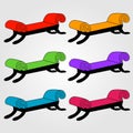 Colorful divans- graphic for interior design Royalty Free Stock Photo