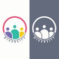 Colorful Diversity Logo Template. Icon Of Unity, Friendship, Community And Togetherness