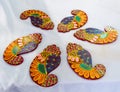 Colorful Diwali decoration flowers rangoli-India