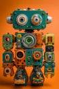 Colorful DIY robotics kit for kids, promoting STEM learning with tools to build a simple robot.