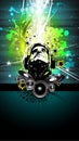 Colorful DJ Disco Flyer with Rainbow Colours Royalty Free Stock Photo