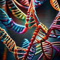 Colorful dna - ai generated image