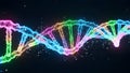 Colorful DNA Double Helix Structure Royalty Free Stock Photo