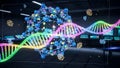 Colorful DNA Helix Molecular Structure Royalty Free Stock Photo