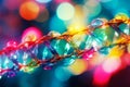 Colorful DNA Molecule Structure Under Microscope. Royalty Free Stock Photo