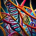 Colorful dna - ai generated image