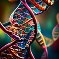 Colorful dna - ai generated image