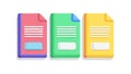 Colorful Document Files Icon - Data, Reports Office Productivity Graphic, vector design Generative AI Royalty Free Stock Photo