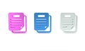 Colorful Document icon isolated on white background. File icon. Checklist icon. Business concept. Minimalism concept. 3D