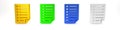 Colorful Document icon isolated on white background. File icon. Checklist icon. Business concept. Minimalism concept. 3D