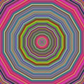 colorful dodecagon pattern with concentric lines creating a visually striking and vibrant effect