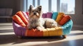 Colorful Dog Bed A Stylish Addition To Your Small Dog\'s Comfort