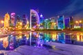 Colorful Doha West Bay Royalty Free Stock Photo