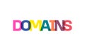 Colorful domains banner