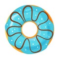 Colorful donut on white background