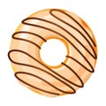 Colorful donut on white background