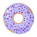 Colorful donut on white background