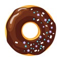 Colorful donut on white background