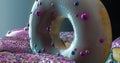 Colorful donuts assorted donuts with chocolate frosted, pink glazed and sprinkles donuts Royalty Free Stock Photo