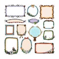 Colorful doodle frames