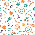 Colorful doodle pattern background. (1 Royalty Free Stock Photo