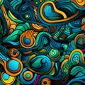 Colorful Doodle Patterns: Organic Flowing Forms For Textile Art