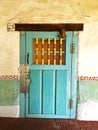 Door at Mission San Miguel Arcangel Royalty Free Stock Photo