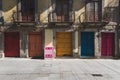 Colorful doors downtown in Porto, Portugal