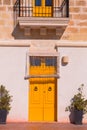 Colorful doors and windows of traditional Maltese houses Royalty Free Stock Photo