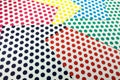 Colorful dot craft paper Royalty Free Stock Photo