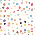 Colorful dot pattern, scattered hand drawn elements, modern print with dots
