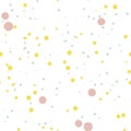 Colorful dot scatter. Seamless pattern. Simple.