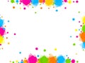 Colorful dots arranged in a vibrant and playful rectangular border design Royalty Free Stock Photo