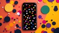 Colorful Dots Iphone Wallpaper With Surreal Theatrics