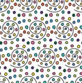 Colorful Dots and Spirals Royalty Free Stock Photo