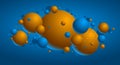 Colorful dotted spheres vector illustration, abstract background with beautiful balls with dots.