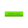 Colorful download button isolated on a white